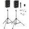 Anchor Audio LIB-DP2-AIR-HB Liberty Deluxe AIR Package 2 - Portable Bluetooth PA System with AIR Transmitter, Bodypack & Wireless Handheld Microphone Transmitters, Wireless Companion Speaker, and Speaker Stands (1 x Lavalier Mic, 1 x Headset Mic, 1.9 GHz)