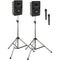 Anchor Audio LIB-DP2-AIR-HH Liberty Deluxe AIR Package 2 Portable Bluetooth PA System with AIR Transmitter, Two Wireless Handheld Microphone Transmitters, Wireless Companion Speaker, and Speaker Stands (1.9 GHz)