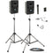 Anchor Audio LIB-DP2-HB Liberty Deluxe Package 2 Portable Bluetooth PA System with Bodypack & Handheld Wireless Microphone Transmitters, Unpowered Companion Speaker, and Speaker Stands (1 x Lavalier Mic, 1 x Headset Mic, 1.9 GHz)