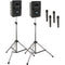 Anchor Audio LIB-DP4-AIR-HHHH Liberty Deluxe AIR Package 4 Portable Bluetooth PA System with AIR Transmitter, Four Wireless Handheld Microphone Transmitters, Wireless Companion Speaker, and Speaker Stands (1.9 GHz)