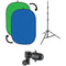 Angler Collapsible Background Kit (5 x 7', Chroma Blue/Green)