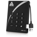 Apricorn 2TB Solid State Drive Aegis Padlock USB 3.0 256-Bit AES XTS Hardware Encrypted Portable Drive