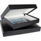Archival Methods 14.25 x 18.25 x 1.37" Onyx Portfolio Box (Black Buckram with White Lining)