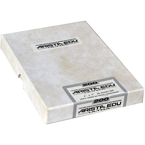Arista EDU Ultra 200 Black and White Negative Film (4 x 5", 50 Sheets)