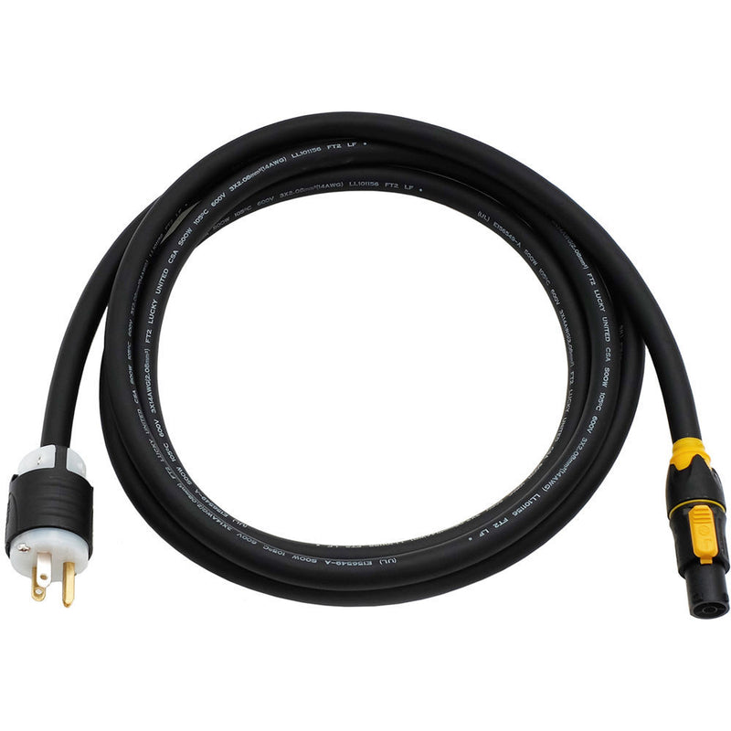 Arri powerCON TRUE 1 to Edison Mains Cable for SkyPanel Lights (10')