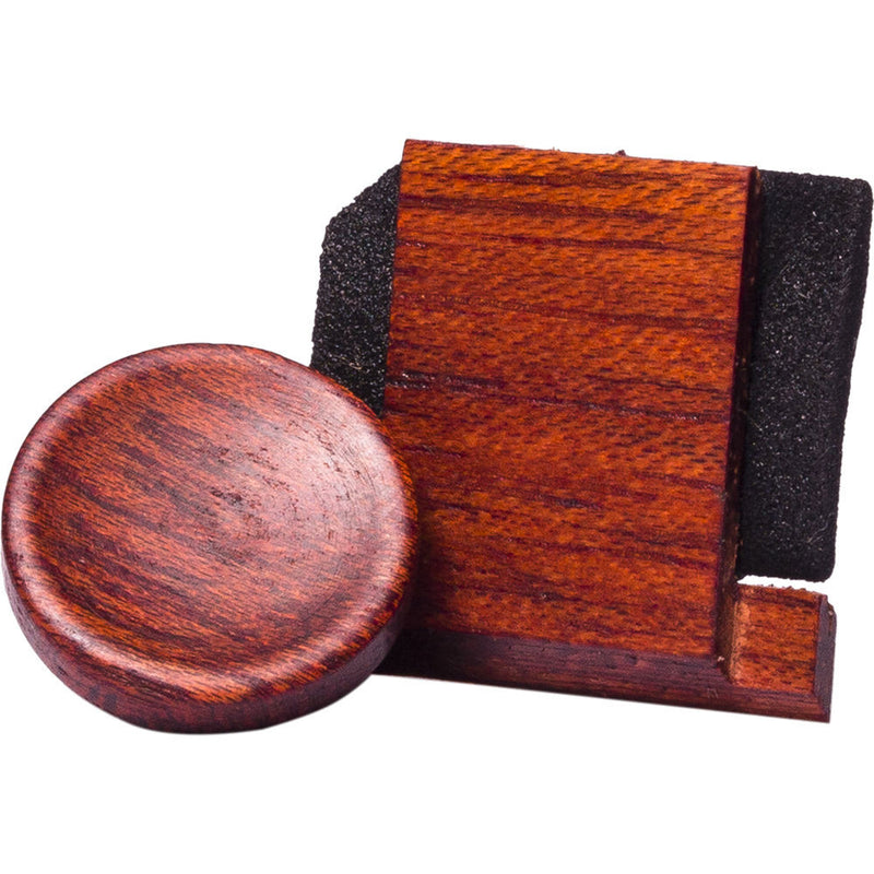 Artisan Obscura Soft Shutter Release & Hot Shoe Cover Set (Small Concave, Threaded, Bloodwood)
