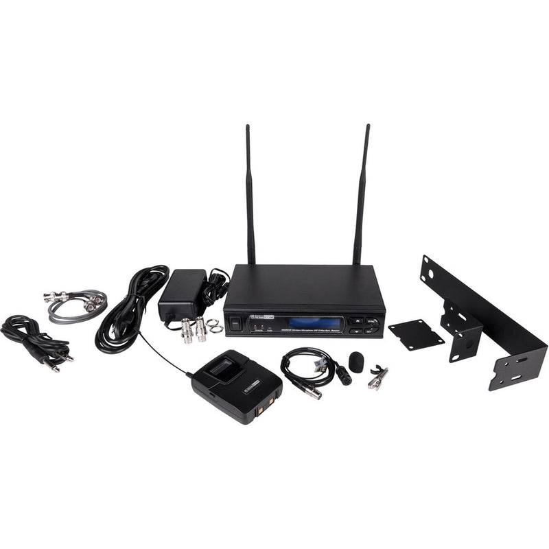 Atlas Sound Wireless Microphone System with Belt Pack And Lavalier Microphone
