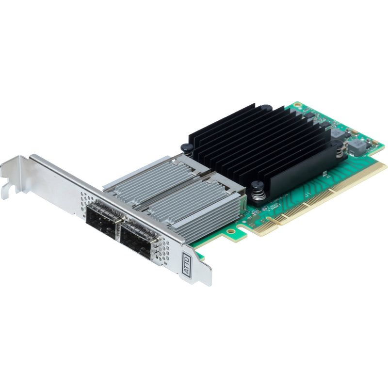 ATTO Technology FastFrame N312 QSFP28 Dual 100GbE PCIe 3.0 Optical Interface