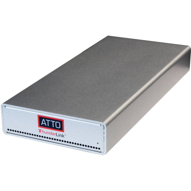 ATTO Technology 2-Port ThunderLink FC 3322 Thunderbolt 3 to 32 Gb/s Fiber Channel Adapter with UK/EMEA Power Cords