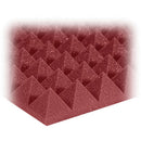 Auralex 2" Studiofoam Pyramids Acoustic Absorption Panels (Burgundy, 6 Pieces)