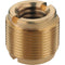 Auray 5/8" Male to 3/8" & 1/4"-20 Female Combo Reversible Thread Adapter (Brass)