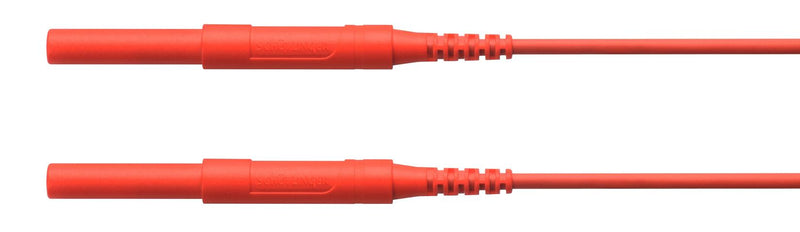 Schutzinger HSPL 8568 / AWG16 200 RT Test Lead 4mm Banana Plug Shrouded 6 kV 16 A Red 2 m