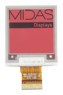 Midas MDE0154A152152RBW Display E-Paper Reflective 1.54" 152x152Pixels Black/Red on White 3.3V SPI 37.32mmx31.8mm