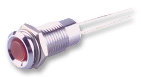 CML Innovative Technologies 19010053 19010053 LED Panel Mount Indicator Satin Chrome Bezel Red 2.4 VDC 8 mm 20 mA 8.5 mcd Not Rated