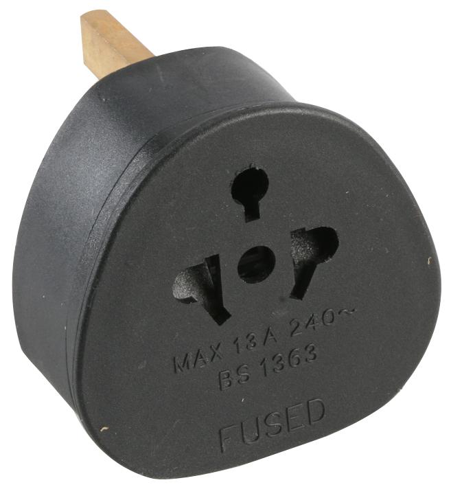 PRO Elec 9990 BLACK All Continents to UK Travel Adaptor - Black