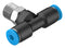Festo 153106 Pneumatic Fitting Push-In T-Fitting R1/8 14 bar 4 mm PBT (Polybutylene Terephthalate) QST