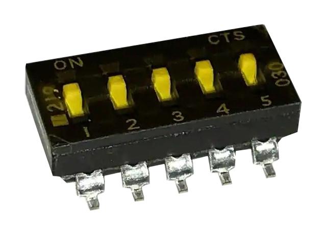 CTS 219-5MST DIP / SIP Switch 5 Circuits Slide Surface Mount Spst 50 V 100 mA