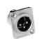 Amphenol SINE/TUCHEL AC3MDZ XLR Connector 3 Contacts Plug Panel Mount Silver Plated Zinc Alloy Body ACZ