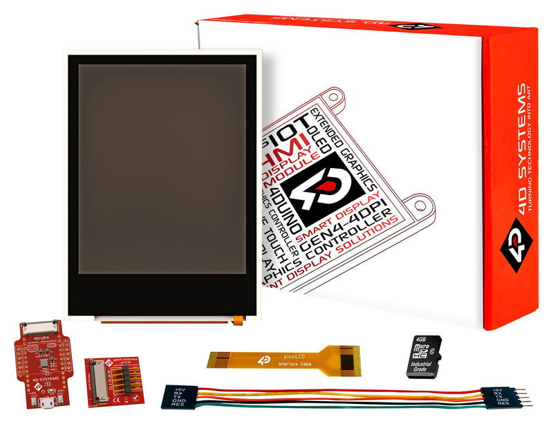 4D Systems SK-PIXXILCD-20P2 Starter Kit PIXXI-28 2" Display Graphics Controller