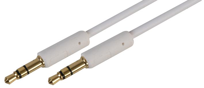 PRO Signal PSG03747 PSG03747 Audio / Video Cable Assembly 3.5mm Stereo Jack Plug 3.28 ft 1 m White