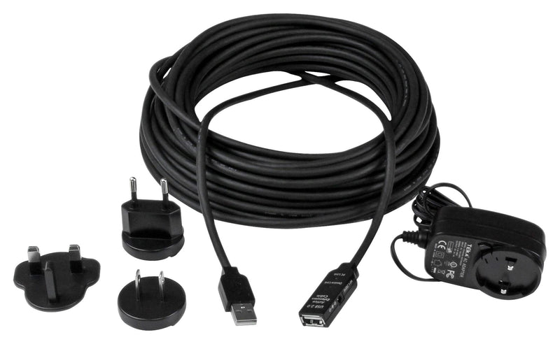 Startech USB2AAEXT10M USB2AAEXT10M USB Cable Type A Plug to Receptacle 10 m 32.81 ft 2.0 Black New