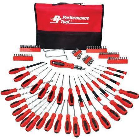 Performance Tools W1721 100 Piece Screwdriver Set With Storage Pouch 47W8106