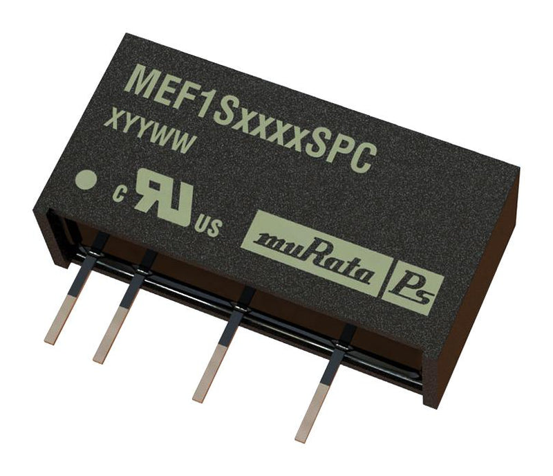 Murata Power Solutions MEF1S0505SPC MEF1S0505SPC Isolated Through Hole DC/DC Converter 1kV Isolation ITE 1:1 1 W Output 5 V 200 mA