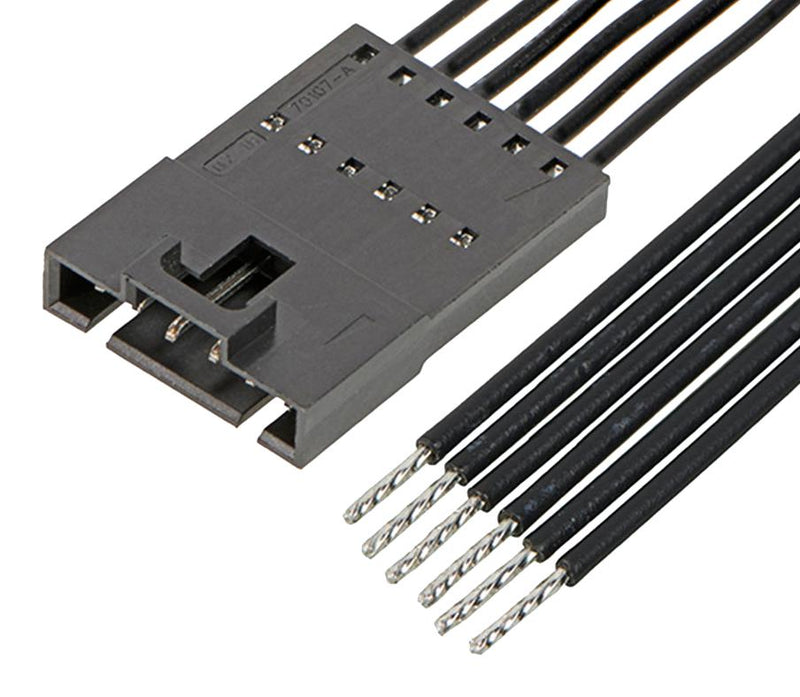 Molex 216273-1062 Cable Assembly SL Plug to Free End 6 Ways 2.54 mm 1 Row 150 5.9 "