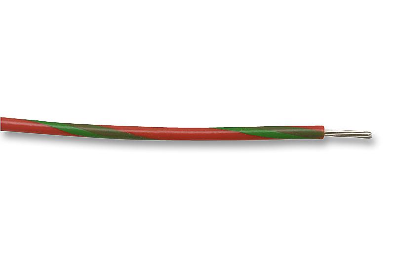 Multicomp PRO MP005379 Wire BS4808 / Def Stan 61-12 16/0.2 PVC Green Red 0.5 mm&sup2; 328 ft 100 m