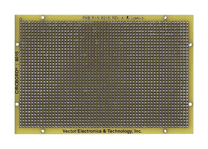 Vector Electronics 8015 PCB Pad-per-hole Epoxy Glass Composite 1.57mm 101.6mm x 152mm