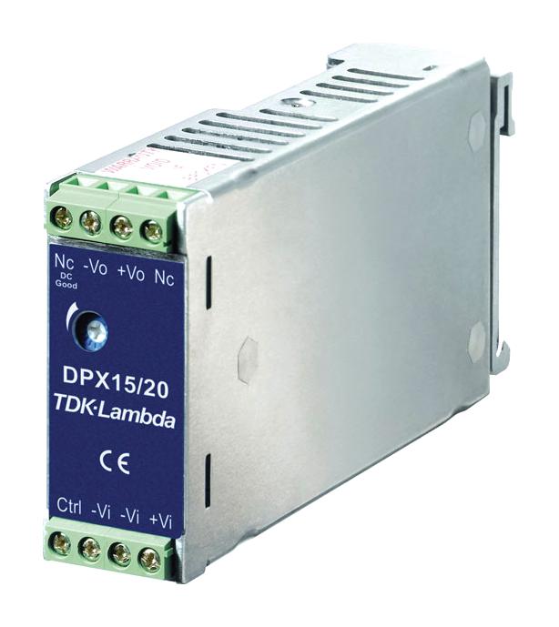 TDK-LAMBDA DPX-15-24WD-15 Isolated DIN Rail Mount DC/DC Converter ITE 4:1 15 W 2 Output V 500 mA