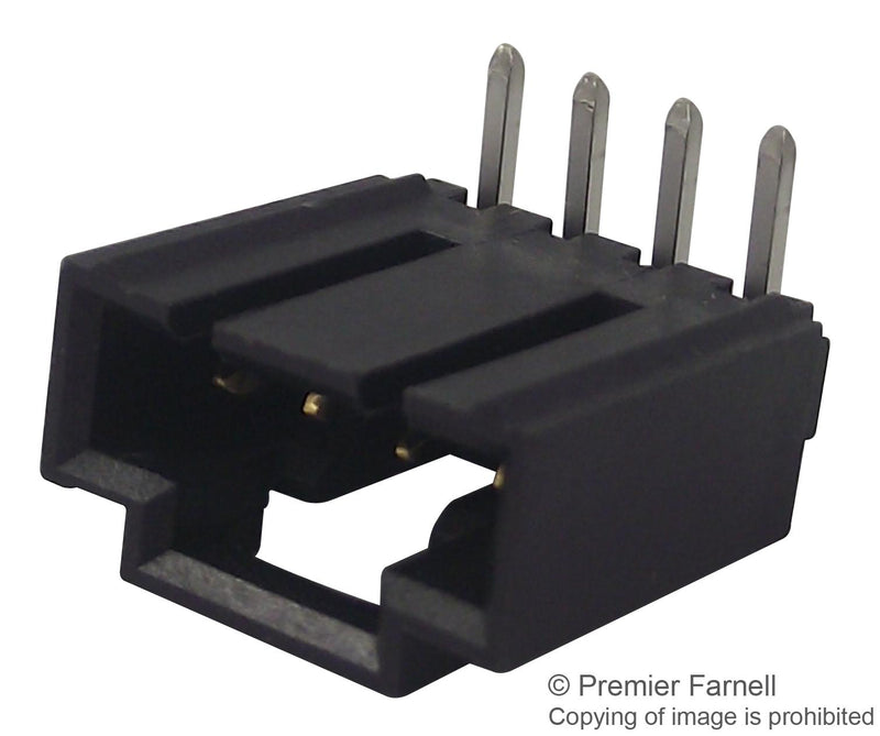 Molex 70553-0108 70553-0108 Pin Header Wire-to-Board 2.54 mm 1 Rows 4 Contacts Through Hole Right Angle SL 70553
