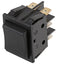 Molveno B41J411000000 Rocker Switch (On)-Off-(On) Dpdt Non Illuminated Panel Mount Black B4 Series