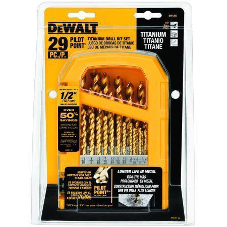 Dewalt DW1369 29 Piece Titanium Drill Bit Set 43W8279