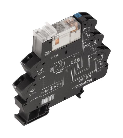 Weidmuller 1123610000 Power Relay Dpdt 24 VDC 8 A Termseries DIN Rail