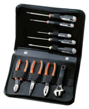 Ergo Bahco 9845 Tool Kit Non-Slip Handles Plastic Zip Wallet Case 9 Pieces