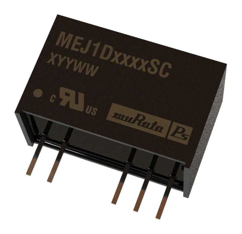 Murata Power Solutions MEJ1D2415SC Isolated Through Hole DC/DC Converter Medical 1:1 1 W 2 Output 15 V 33 mA