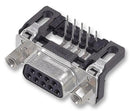 HARTING 09 66 512 7601 D Sub Connector, Right Angle, 50 Contacts, Receptacle, DD, D Sub Connectors, Steel Body, Solder