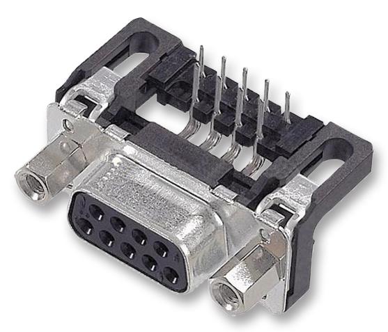 HARTING 09 66 512 7601 D Sub Connector, Right Angle, 50 Contacts, Receptacle, DD, D Sub Connectors, Steel Body, Solder