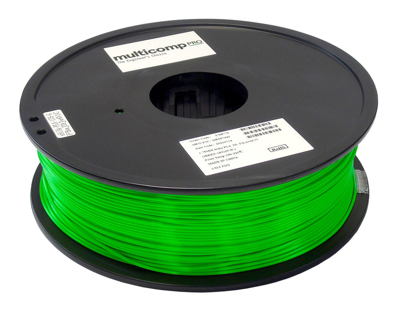 Multicomp PRO MP007443 MP007443 3D Filament Silk PLA 1.75 mm 1 kg Green