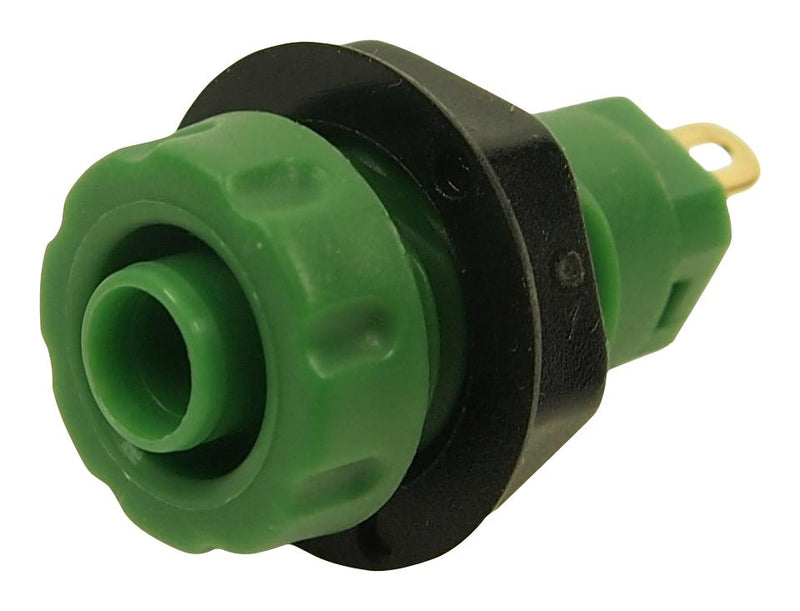 Multicomp PRO MP770918 Banana Test Connector Socket Panel Mount 30 A 1 kV Gold Green