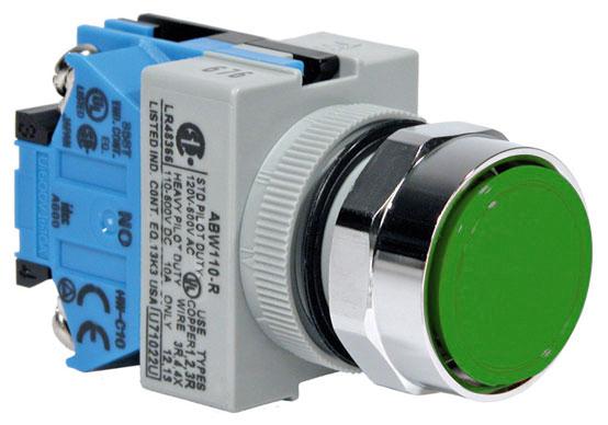 IDEC ABW110-G PUSHBUTTON,1NO,10A,440V,QUICKCONNECT