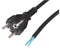 PRO Elec PE01072 Mains Power Cord Plug Schuko to Free End 2 m 10 A 250 VAC Black