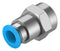 Festo QSF-3/8-10-B Pneumatic Fitting Push-In G3/8 14 bar 10 mm Brass QSF