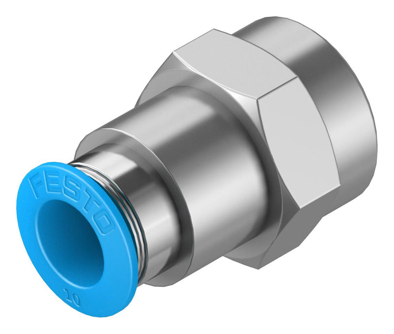 Festo QSF-3/8-10-B Pneumatic Fitting Push-In G3/8 14 bar 10 mm Brass QSF