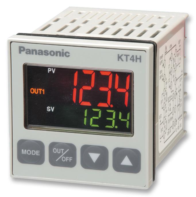 Panasonic AKT4H1111101 Temperature Controller KT4H Series 1/16 DIN 100 to 240 Vac Relay Output Serial Communication