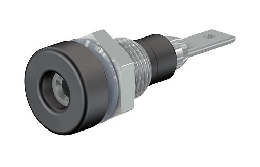 Staubli 23.0030-21 Banana Test Connector 2mm Jack Panel Mount 10 A 60 VDC Black