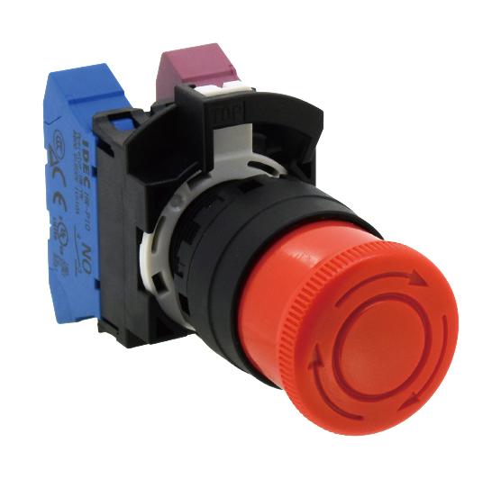 Idec HW1B-V3P02R HW1B-V3P02R E-STOP SW DPST-NC 10A 110VAC Panel