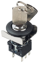 Idec LBW6K-2ST6A Keylock Switch LB Series Dpdt Solder 5 A 250 V