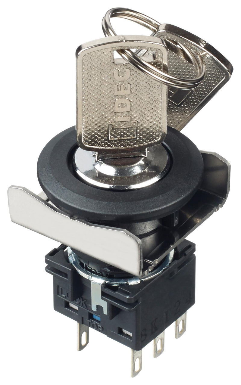 Idec LBW6K-2ST6A Keylock Switch LB Series Dpdt Solder 5 A 250 V
